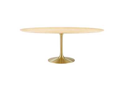 Image for Gold Natural Lippa 78" Oval Wood Dining Table