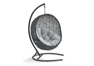 Image for Gray Encase Swing Outdoor Patio Lounge Chair