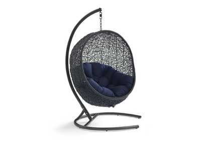 Image for Navy Encase Swing Outdoor Patio Lounge Chair