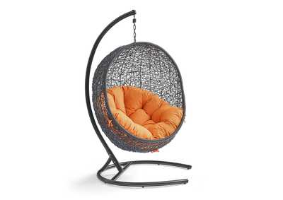 Image for Orange Encase Swing Outdoor Patio Lounge Chair