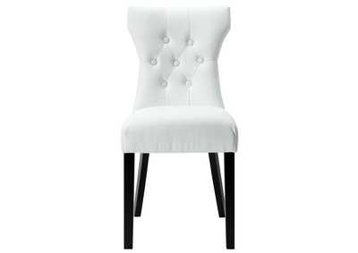 Image for White Silhouette Dining Vinyl Side Chair