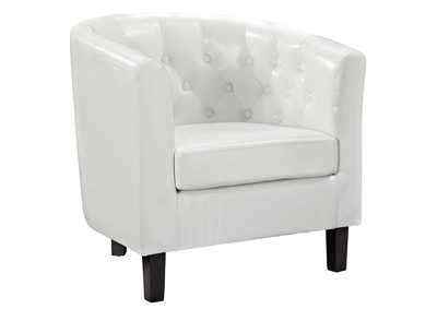 Image for White Prospect Upholstered Vinyl Arm Chair