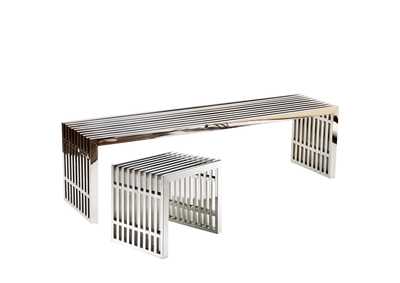 Image for Silver Gridiron Benches [Set of 2]