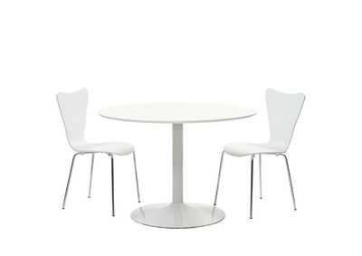 Image for White Revolve 3 Piece Dining Set