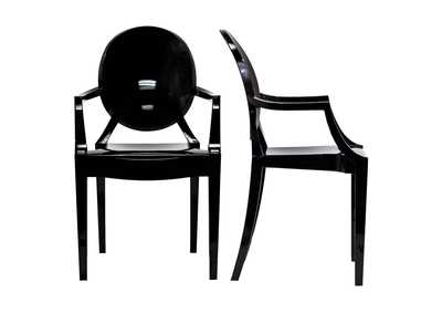 Image for Black Casper Arm Dining Chairs [Set of 2]
