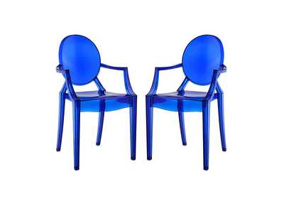 Image for Blue Casper Arm Dining Chairs [Set of 2]