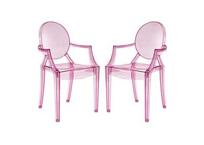 Image for Pink Casper Arm Dining Chairs [Set of 2]
