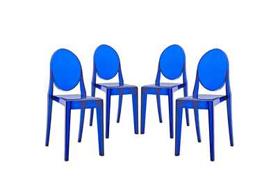 Image for Blue Casper Dining Chairs [Set of 4]