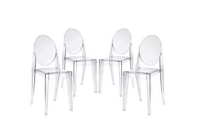 Image for Clear Casper Dining Chairs [Set of 4]