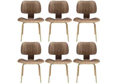 Image for Walnut Fathom Dining Chairs [Set of 6]