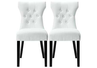Image for White Silhouette Dining Chairs [Set of 2]