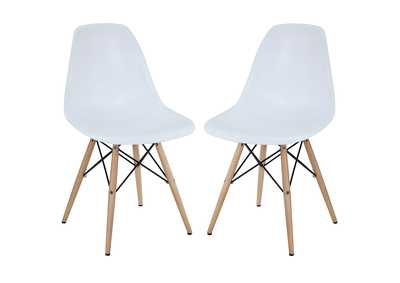 Image for White Pyramid Dining Side Chairs [Set of 2]
