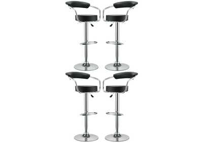 Image for Black Diner Bar Stool [Set of 4]
