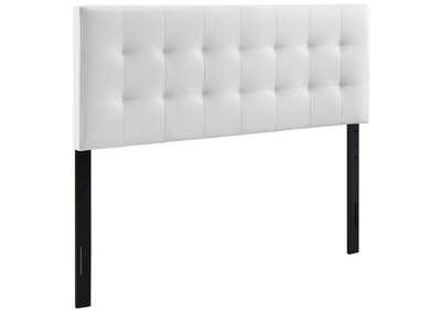 Image for Lily White Queen Upholstered Vinyl Headboard