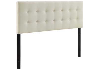 Image for Emily Ivory Full Upholstered Fabric Headboard