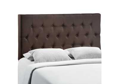 Image for Clique Dark Brown Queen Upholstered Fabric Headboard