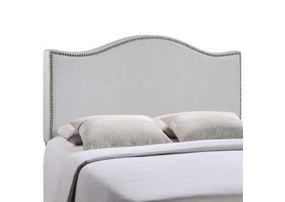 Image for Curl Sky Gray King Nailhead Upholstered Headboard
