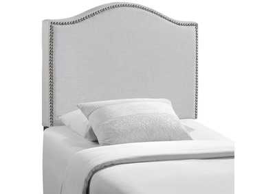 Image for Curl Sky Gray Twin Nailhead Upholstered Headboard