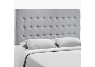 Image for Tinble Sky Gray Queen Upholstered Fabric Headboard