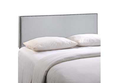 Image for Region Sky Gray Nailhead King Upholstered Headboard