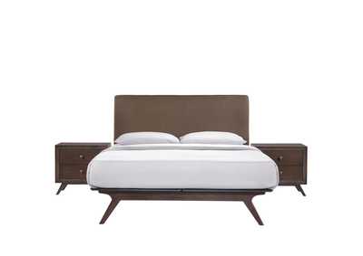 Image for Cappuccino Brown Tracy 3 Piece Queen Bedroom Set