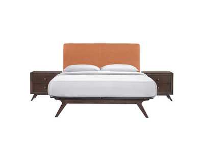 Image for Cappuccino Orange Tracy 3 Piece Queen Bedroom Set