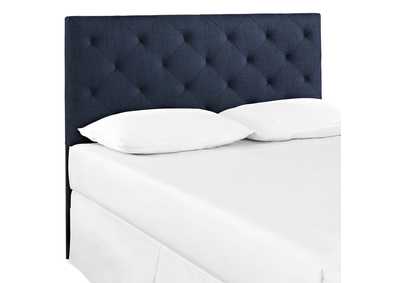 Image for Theodore Navy Full Upholstered Fabric Headboard