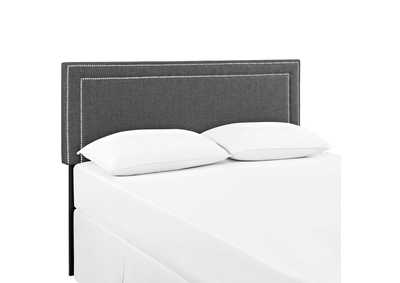 Image for Jessamine Gray Queen Upholstered Fabric Headboard