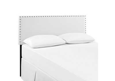 Image for Phoebe White King Upholstered Vinyl Headboard