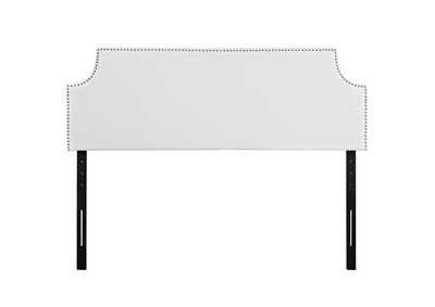 Image for Laura White King Upholstered Vinyl Headboard