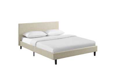 Image for Beige Anya Full Bed - Fabric