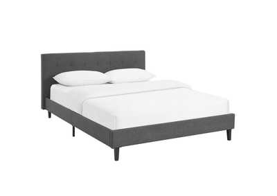 Image for Gray Linnea Queen Bed - Fabric