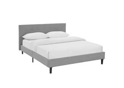 Image for Light Gray Linnea Queen Bed - Fabric
