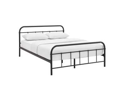 Image for Brown Maisie Queen Bed - Stainless Steel Frame