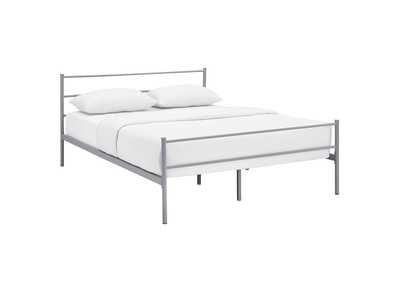 Image for Gray Alina Queen Platform Bed Frame