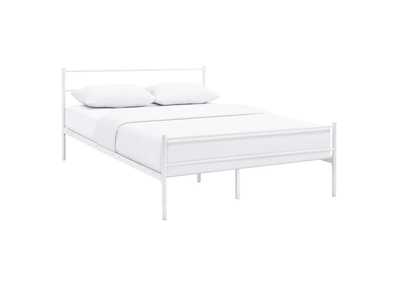 Image for White Alina Queen Platform Bed Frame