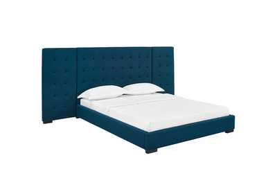 Image for Azure Sierra Queen Upholstered Fabric Platform Bed