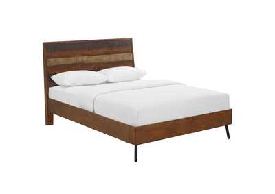 Image for Walnut Arwen Queen Rustic Wood Bed