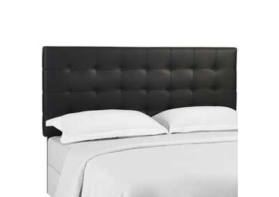 Image for Paisley Black Tufted King and California King Upholstered Faux Leather Headboard