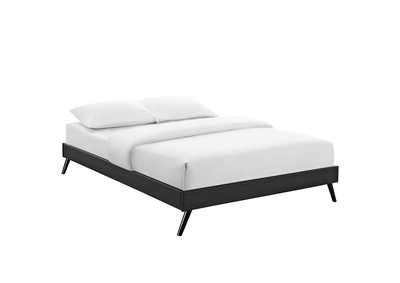 Image for Black Loryn Queen Bed - Vinyl Frame with Round Splayed Legs