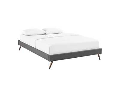 Image for Gray Loryn Queen Bed - Fabric Frame with Round Splayed Legs