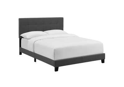 Image for Gray Amira Twin Upholstered Bed - Fabric