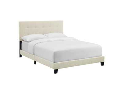 Image for Beige Amira King Upholstered Bed - Fabric