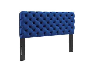 Image for Lizzy Navy Tufted Twin Performance Velvet Headboard