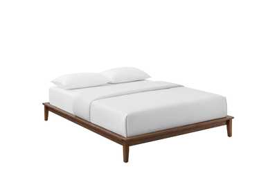 Image for Walnut Lodge Full Wood Platform Bed Frame