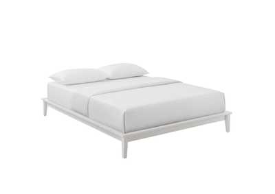 Image for White Lodge Queen Wood Platform Bed Frame