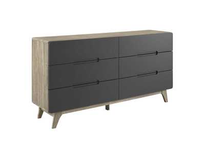 Image for Natural Gray Origin Six-Drawer Wood Dresser or Display Stand