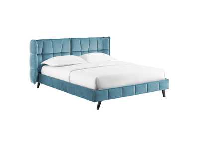Image for Sea Makenna Queen Performance Velvet Platform Bed