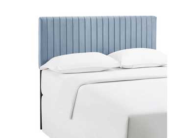 Image for Keira Light Blue Full / Queen Performance Velvet Headboard