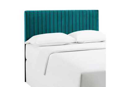 Image for Keira Teal Full / Queen Performance Velvet Headboard